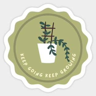 Keep Going Keep Growing Sticker